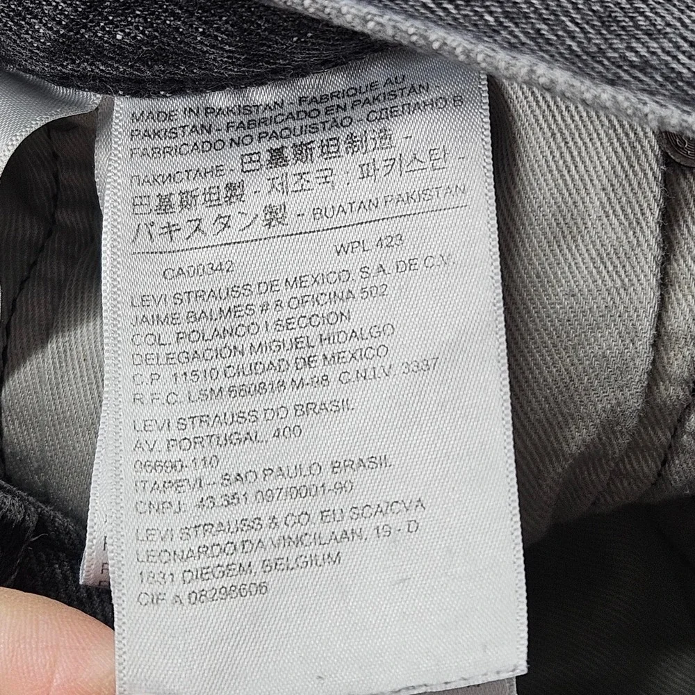 Levis Jeans Mens 31 Black Premium 512‎ Slim Tapered Lo Ball Stretch Denim